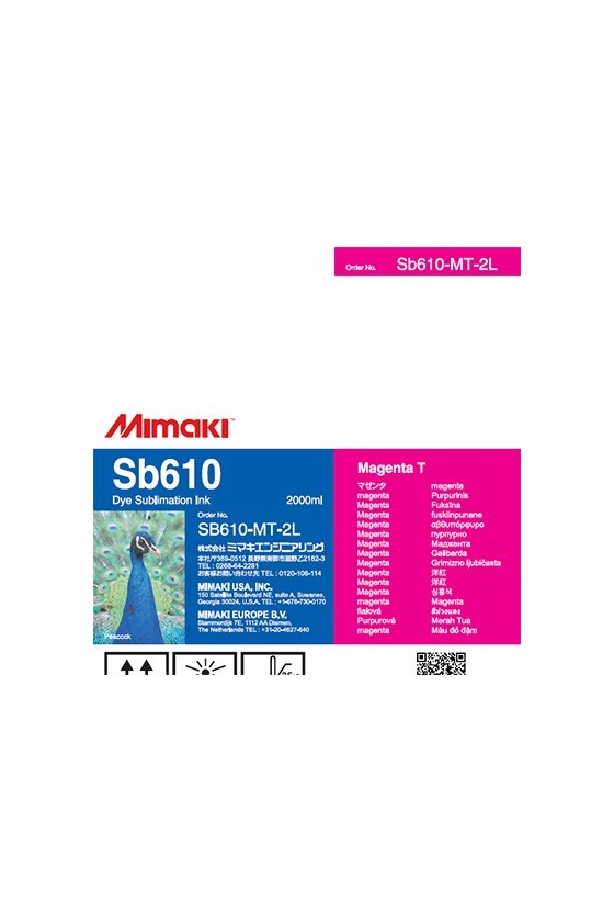 Sb610 Dye sublimation ink pack Magenta da 2LT