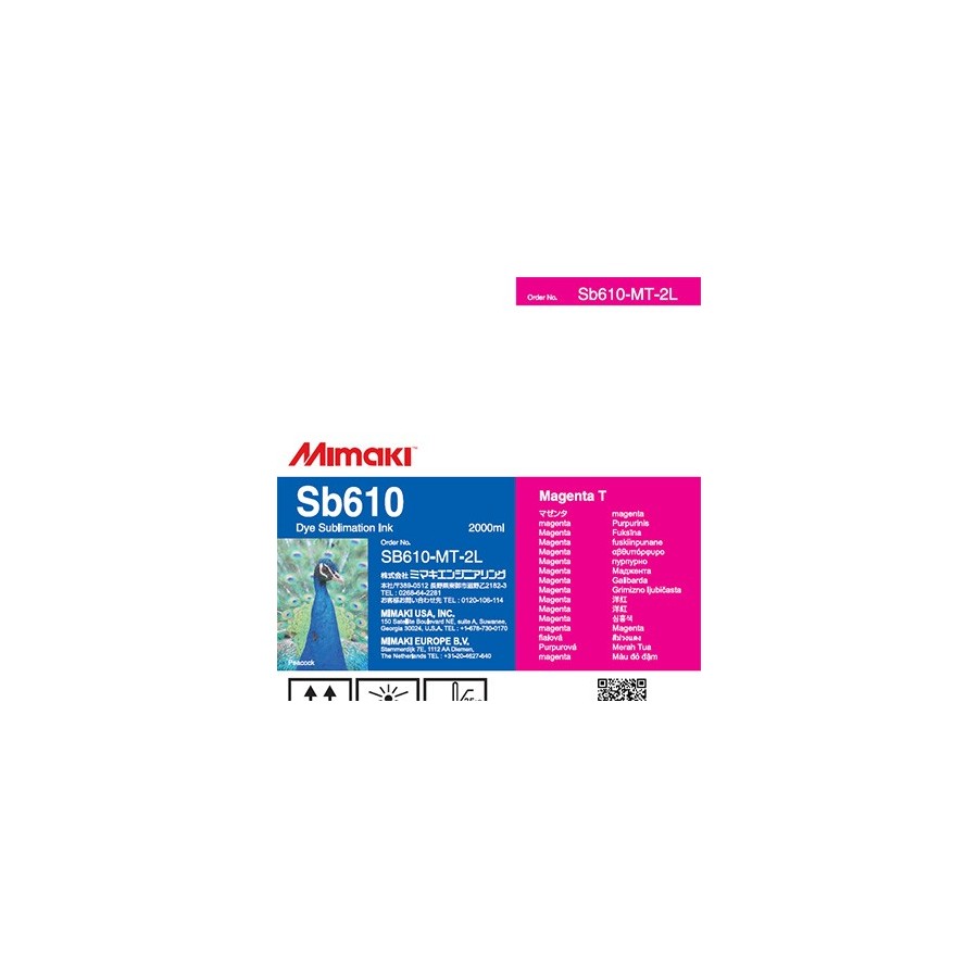 Sb610 Dye sublimation ink pack Magenta da 2LT
